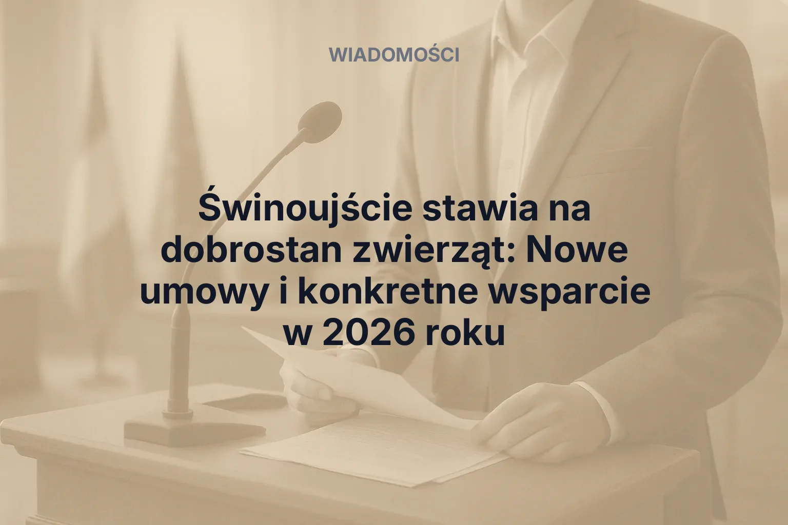 Miniatura: Świnoujście stawia na dobrostan zwierząt: Nowe umowy i konkretne wsparcie w 2026 roku